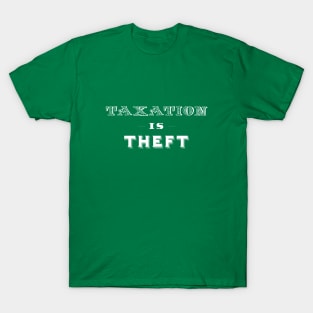 Taxation is Theft Type Only T-Shirt